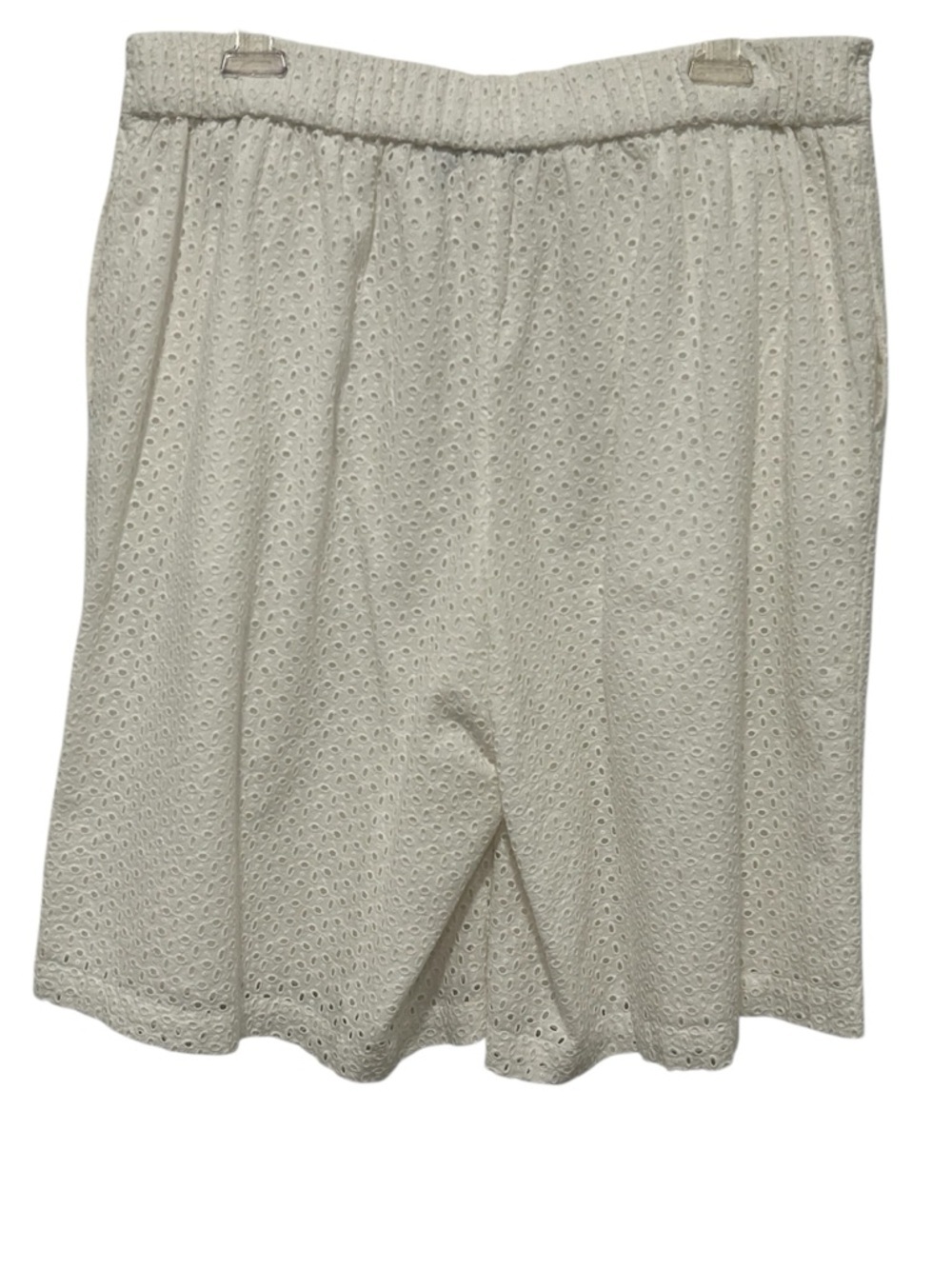 Issac Mizrahi Live! White Eyelet Cotton Culotte Shorts, Sz 12 Boho Coquette - Picture 4 of 12